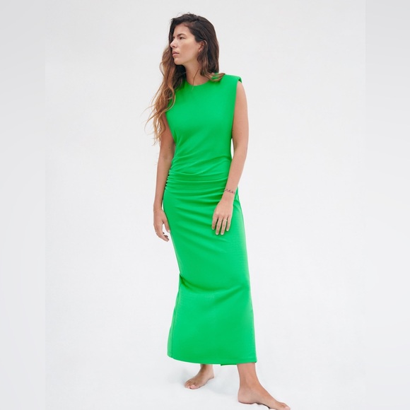 ZARA WAIST RUCHED DETAIL DRESS main image 0